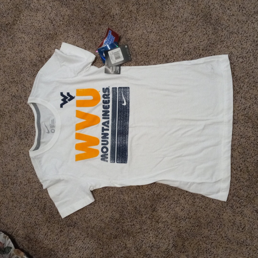 WVU Mountaineers White T-Shirt NWT